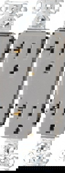 Straight Blade Duplex Receptacle: NEMA 5-20R, 20 Amps, Self-Grounding